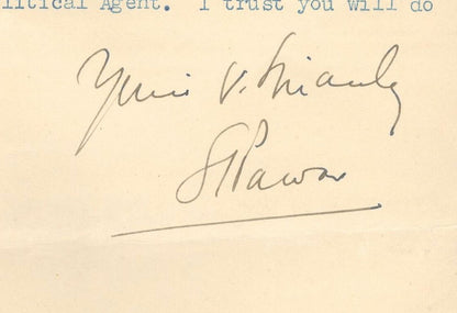 Dewas Jr. State India 1939 crested letter signed Maharaja Sadashiv Rao II Puar
