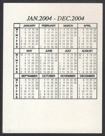 AOP2 India Bollywood 2004 pocket calendar SUSHMITA SEN