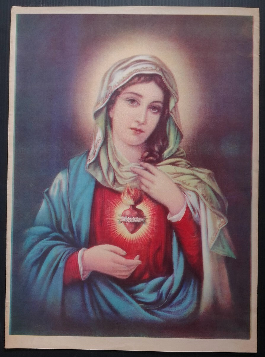 (AOP) India vintage poster MOTHER MARY 13x10inches