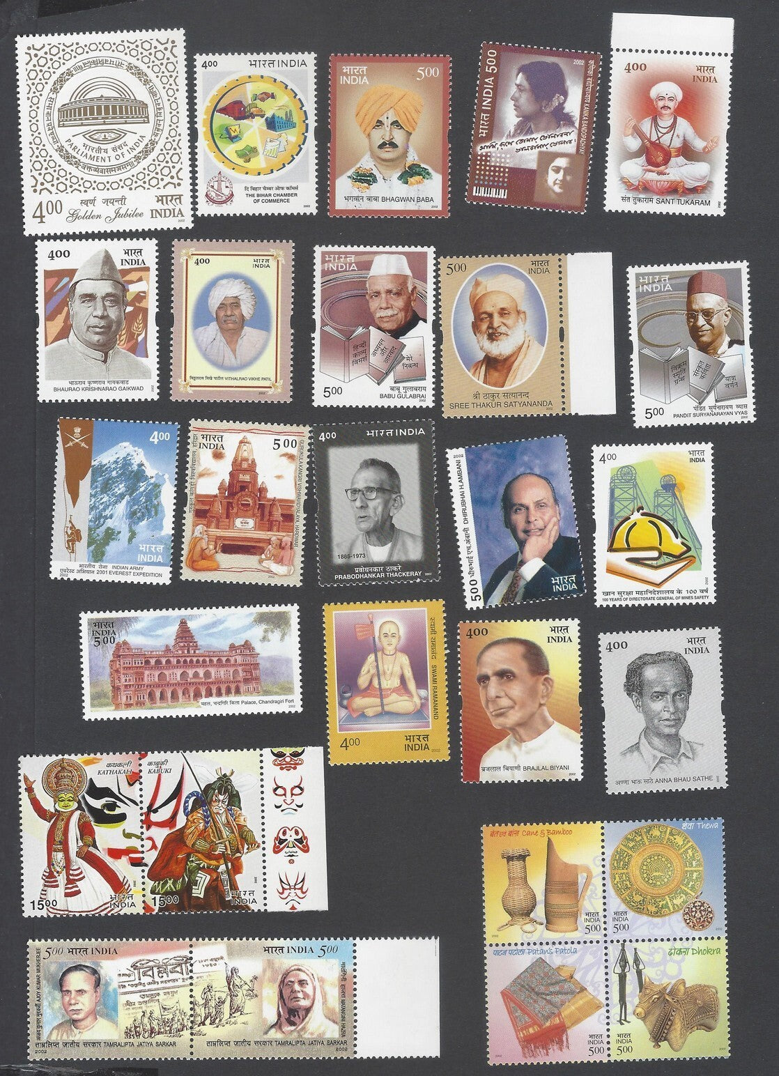 AOP India 2002 Year set MNH