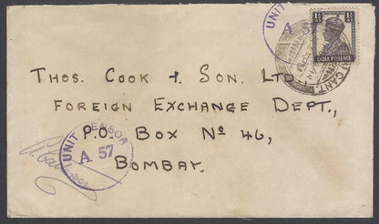 AOP2 India WW2 1944 Military cover with Unit Censor