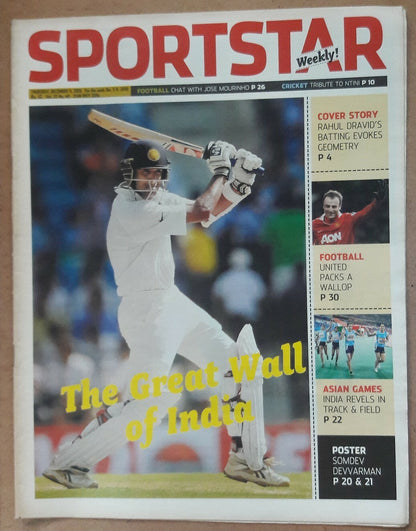 India Sportstar 2007-10 CRICKET cover issues 10” X 13” (5)