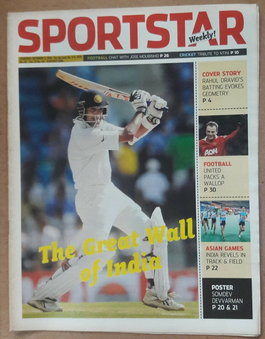 India Sportstar 2007-10 CRICKET cover issues 10” X 13” (5)