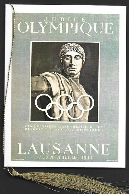 India 2024 Paris Olympics souvenir with 1944 London, UK Olympics cachet