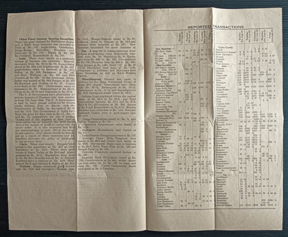 India 1943 Manguram Bangur Weekly Share Review, Calcutta