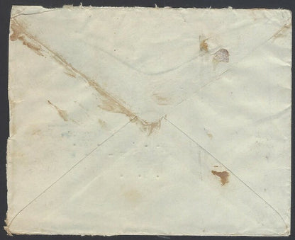 India 15np envelope used 1960 uprated Maps 157np to USA