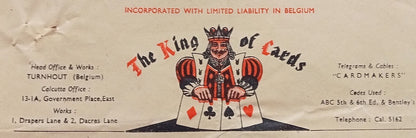 AOP India THE KING OF CARDS 1947 pictorial billhead