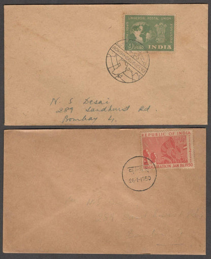 India Anna series - set of 12 plain FDCs