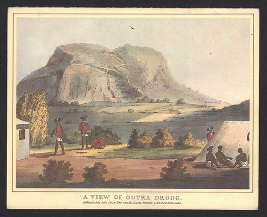India vintage reprint on card A VIEW OF OOTRA DROOG