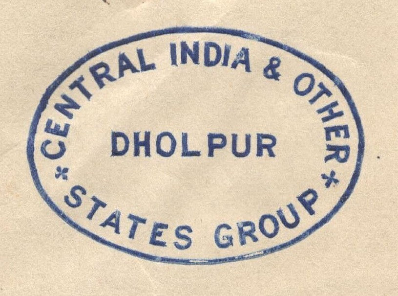 India 1945 crested letter CENTRAL INDIA & OTHER STATES GROUP / DHOLPUR