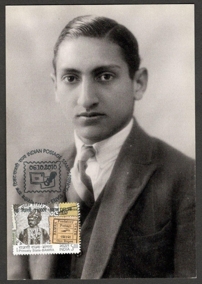 AOP India 2010 Princely States maxi card Md. Iftikhar Ali Khan Nawab of Pataudi