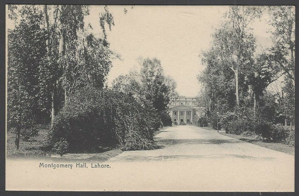 India Montgomery Hall Lahore vintage UB postcard