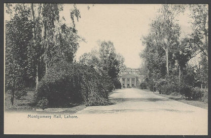 India Montgomery Hall Lahore vintage UB postcard