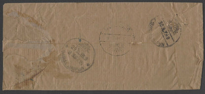 AOP India ON JAIPUR STATE SERVICE stampless cover 1948 with Postage Due hs