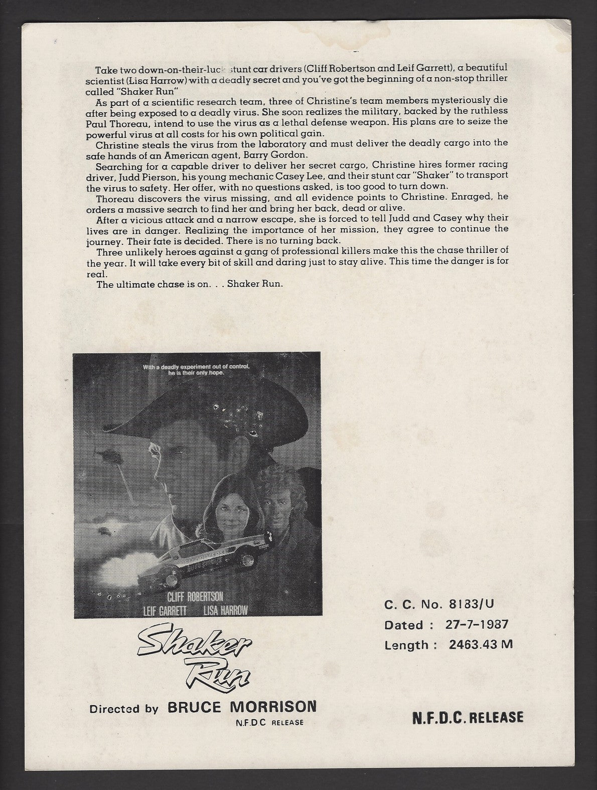 Hollywood Publicity cards for India – Action movies
