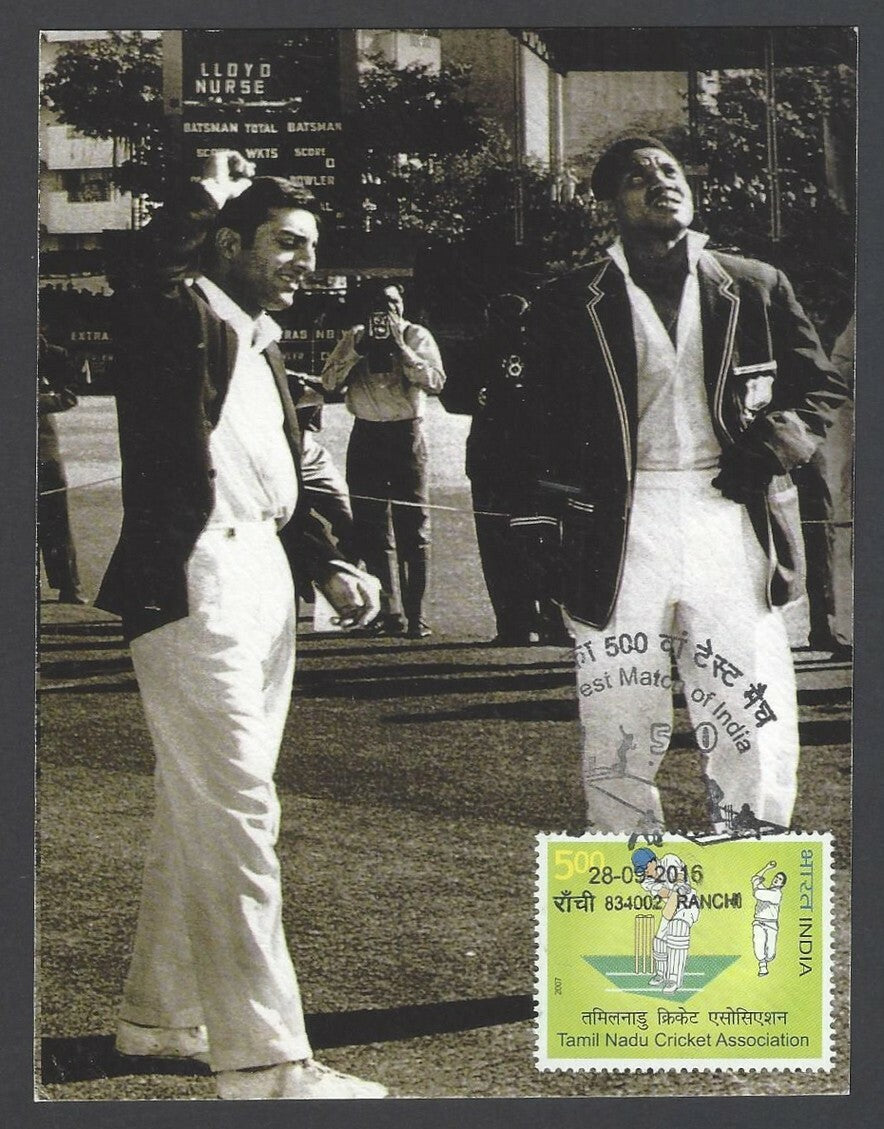 AOP India 500th Test Match special card AJIT WADEKAR