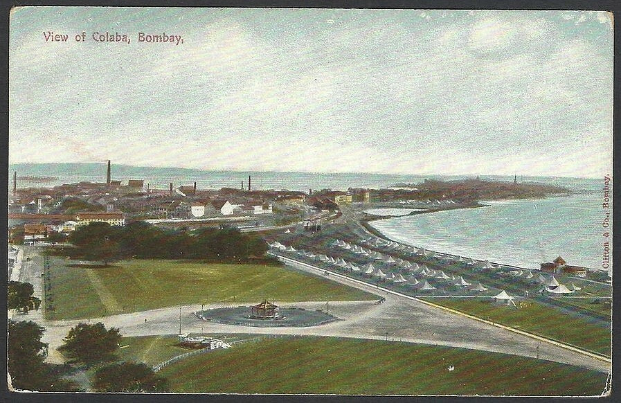 India BOMBAY vintage UB colour postcard View of Colaba