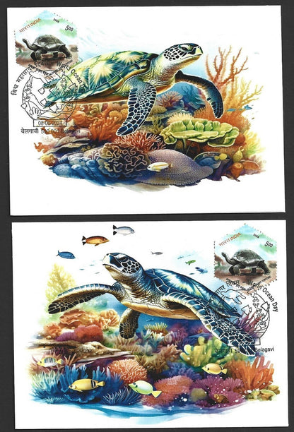 India 2024 World Ocean Day pictorial event postcards (6)
