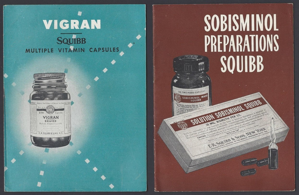 India 1940s to 1950s SQUIBB medical advertisement brochures (11) ZAZ