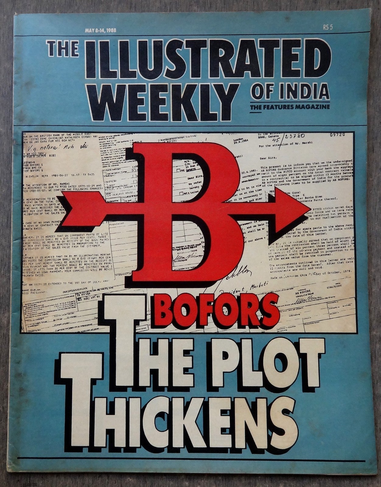 The Illustrated Weekly 0f India 8 May 1988 The Plot Thickens