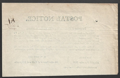 India POSTAL NOTICE 26 Nov 1936 Extension of Air Mail MO Service to Johore