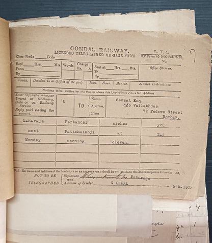 India 1933 Gondal Porbandar Dispute correspondence incl. 20 signed by Maharajas