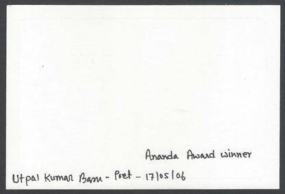 AOP India Utpal Kumar Basu, Poet signed autograph card