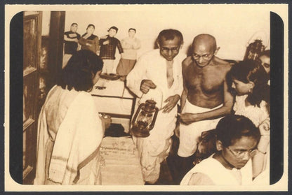 AOP India full back pictorial 50p Gandhi postal card GANDHI