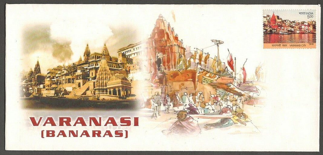 AOP India Private FDC First Day covers 2016 Varanasi x 7 different