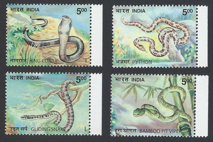 India 2003 Nature India - Snakes set of 4 MNH