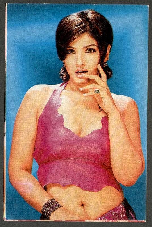 AOP India Bollywood RAVEENA TANDON vintage postcard	