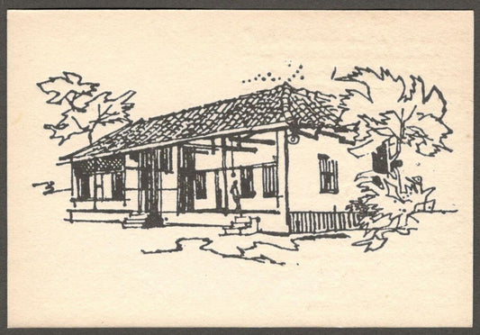 (AOP) India vintage postcard HRIDAY KUNJ where Gandhi & his wife lived 1918-30