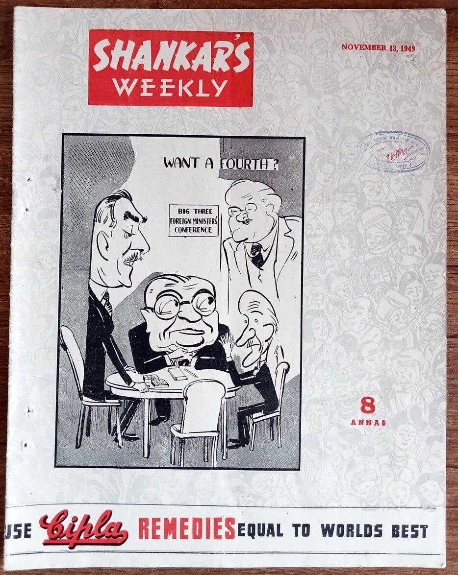 India Shankar Weekly Nov 13th 1949 3 Foreign Minister's Conference, Want a 4th?