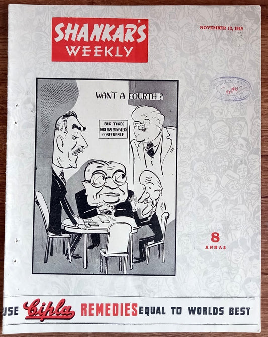 India Shankar Weekly Nov 13th 1949 3 Foreign Minister's Conference, Want a 4th?