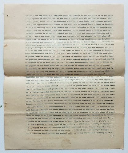 AOP India 1872 hand drawn copy of 1867 Indenture