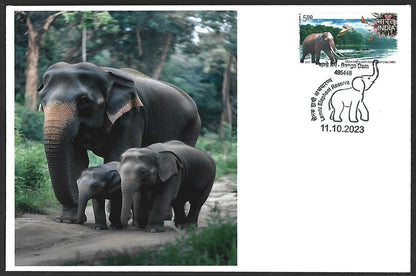 India 2023 LEMRU ELEPHANT RESERVE Special covers (5)