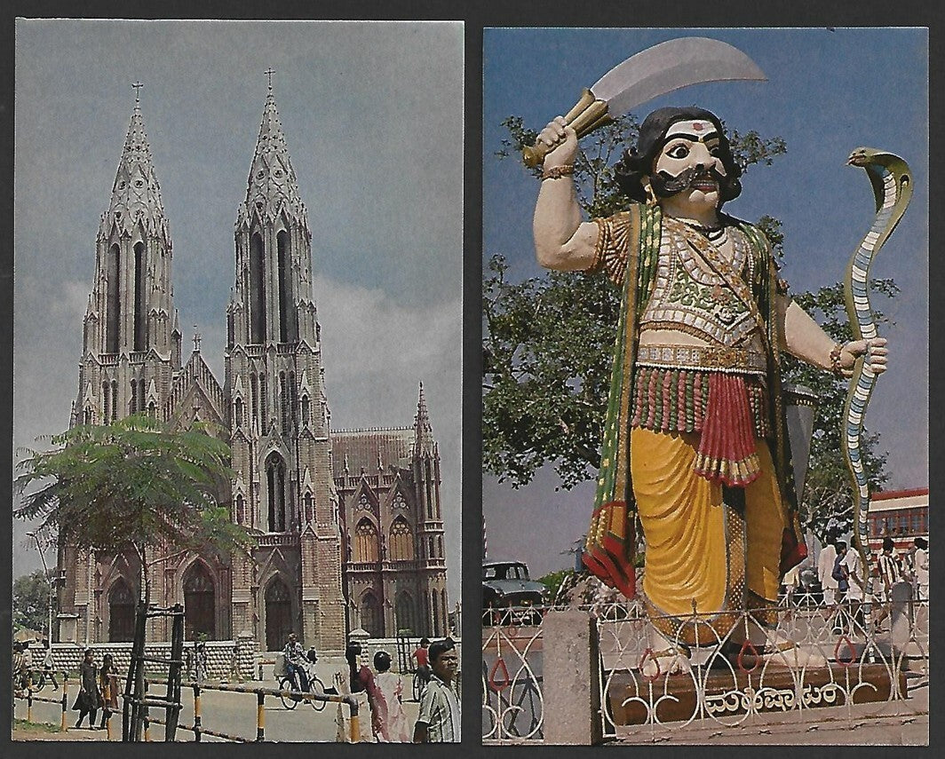 AOP India vintage envelope with 10 postcard MAGNIFICIENT VIEWS OF MYSORE