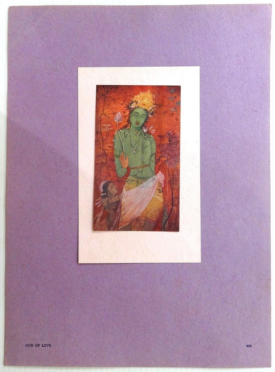 India vintage print GOD OF LOVE  by J. M. AHIVASI