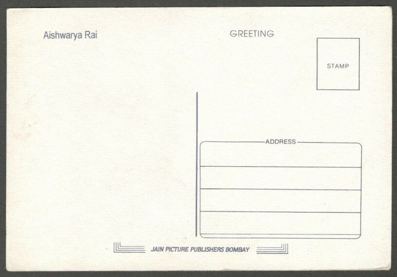 AOP India Bollywood AISHWARYA RAI vintage postcard 
