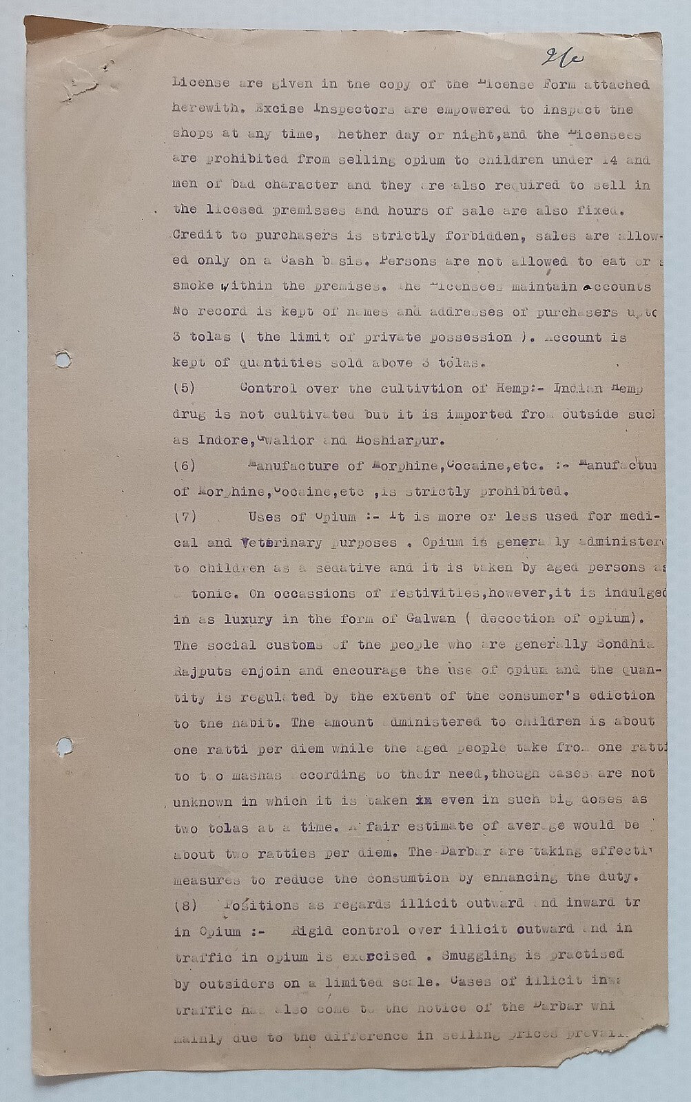 AOP India Official correspondence - OPIUM & OTHER DANGEROUS DRUG 1931-32