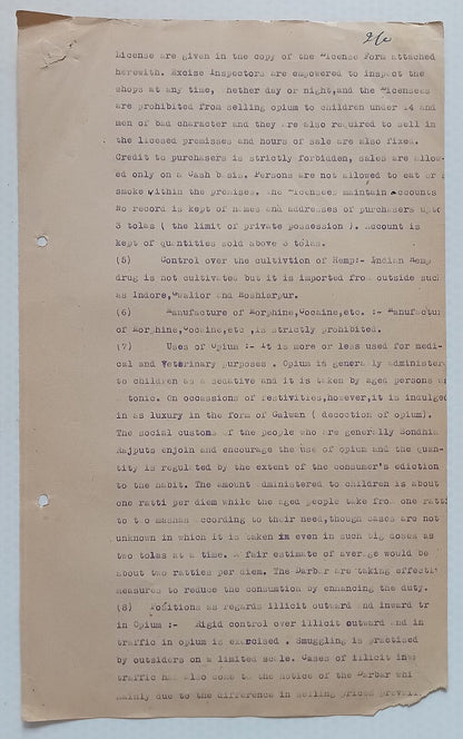 AOP India Official correspondence - OPIUM & OTHER DANGEROUS DRUG 1931-32