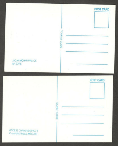 India Mysore set of 10 vintage postcards c.1970's-80's