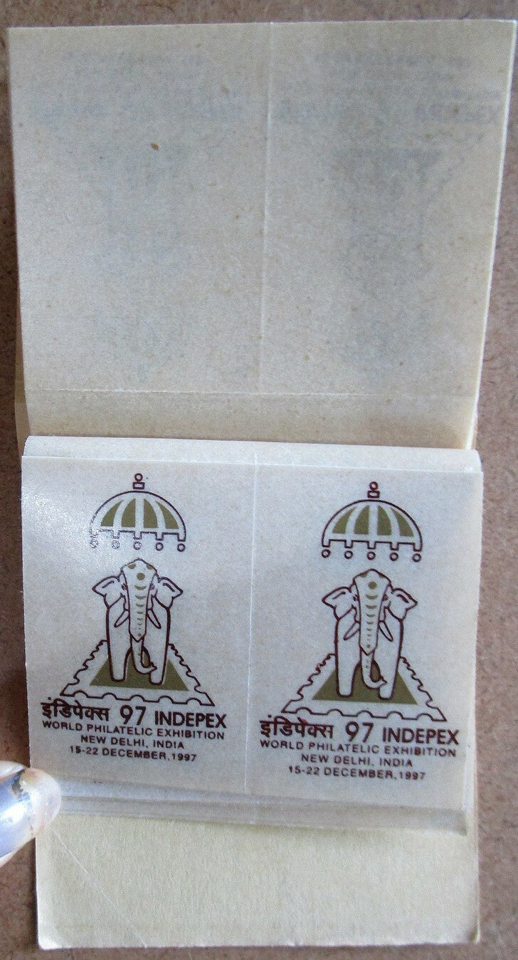 India 1997 INDIPEX booklet of 46 exhibition labels