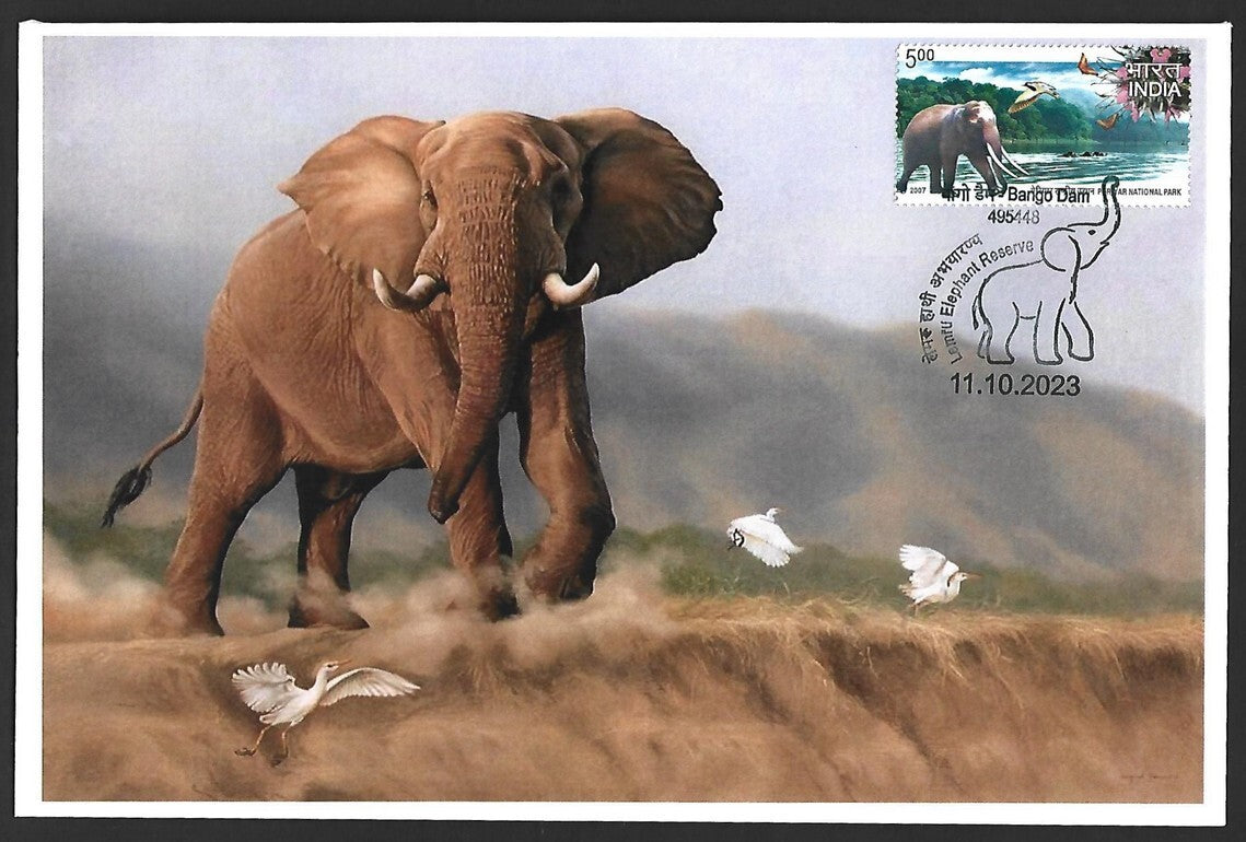 India 2023 LEMRU ELEPHANT RESERVE Special covers (5)