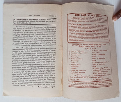 AOP India Indica Heras Institute of Indian History & Culture Journal 2000