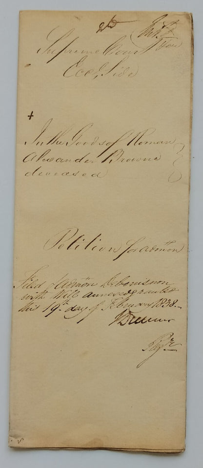 AOP India 1838 Supreme Court, Fort Williams, Calcutta document