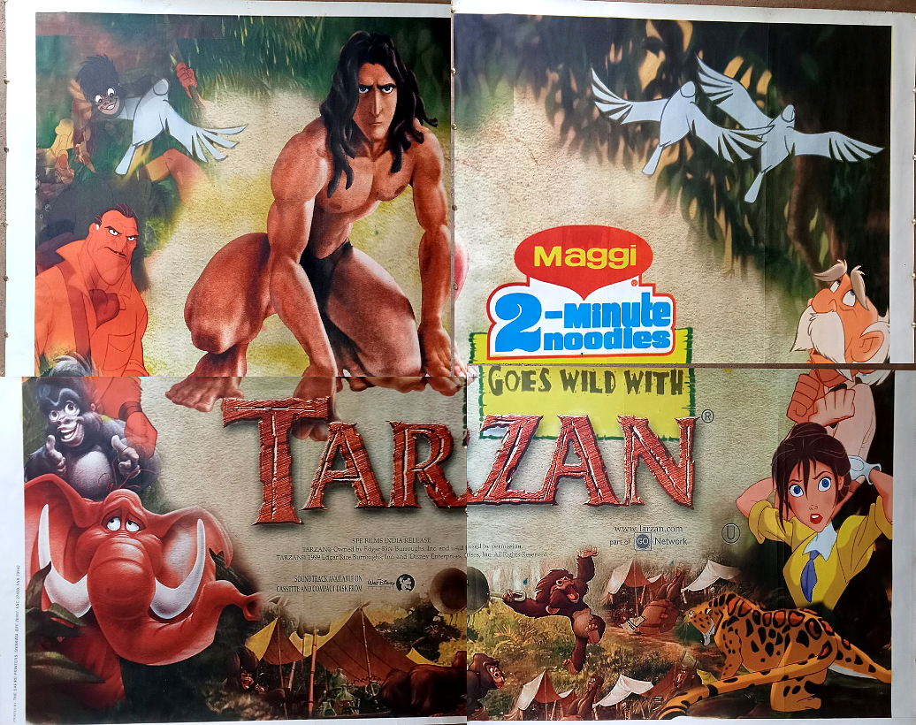 Tarzan 1999 4 sheet India poster 60"x80"