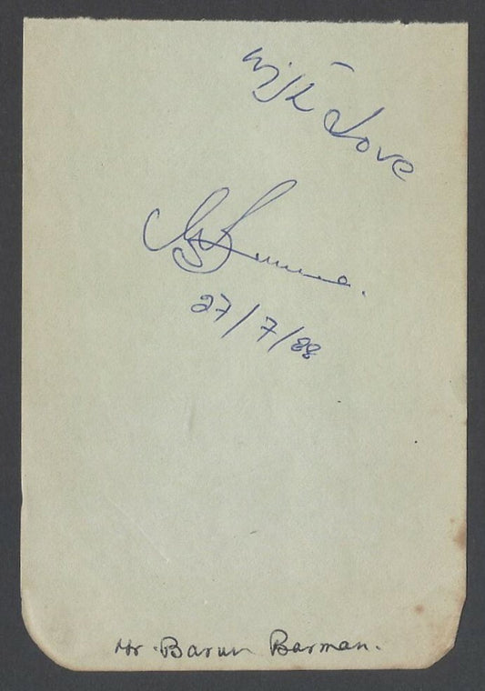 AOP India CRICKET Barun Barman, Bengal autograph