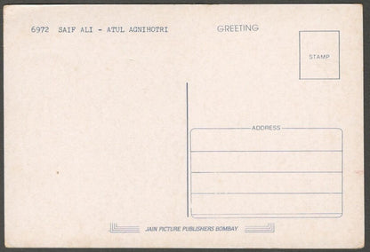 AOP India Bollywood vintage postcard SAIF ALI KHAN & ATUL AGNIHOTRI