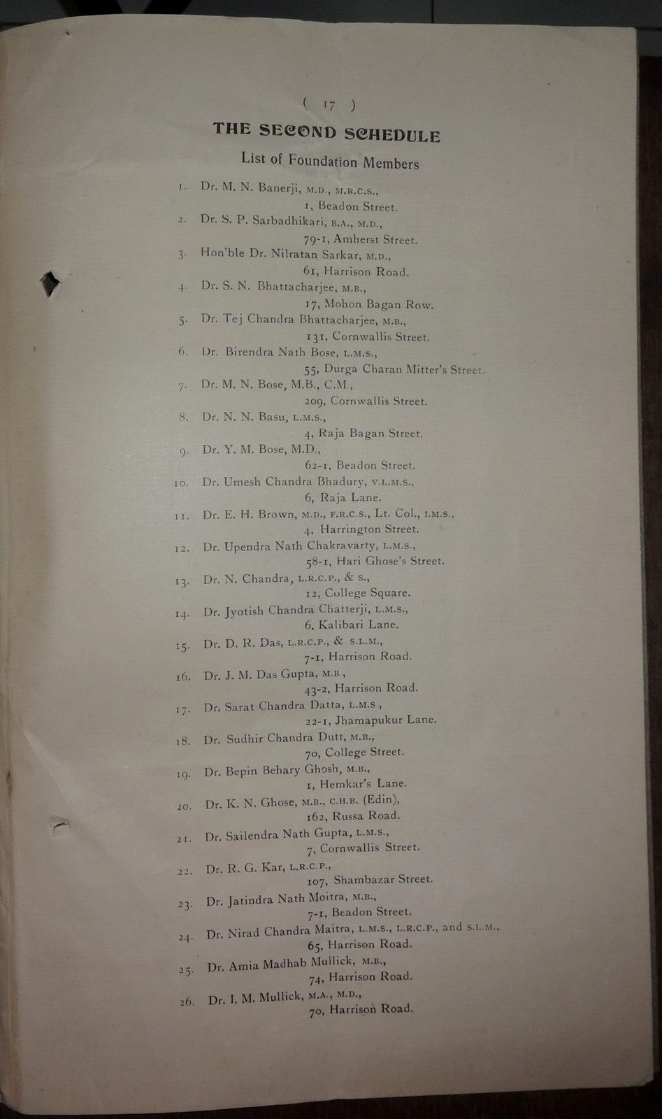 India Belgachia Medical College 1914-7 documents
